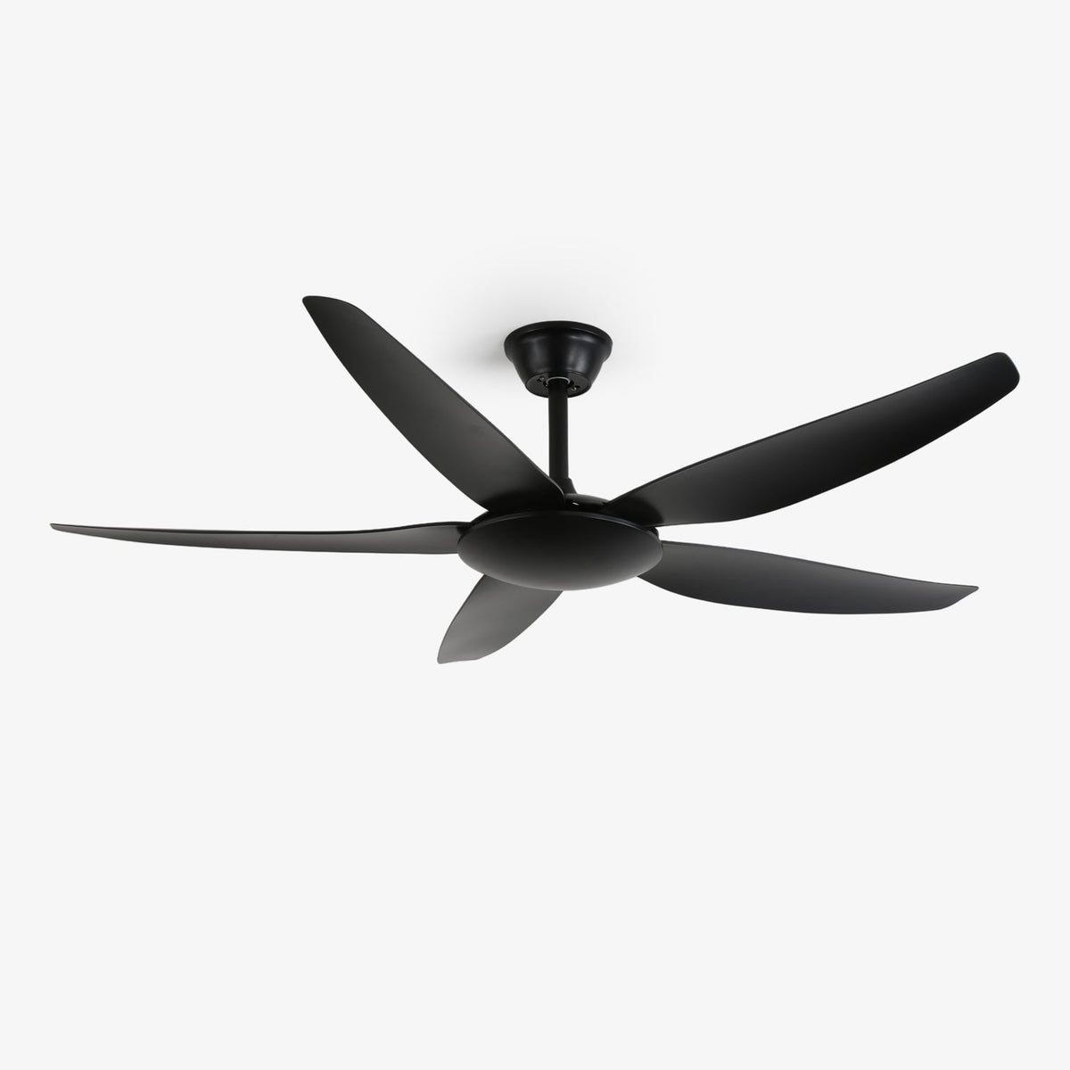 Ventilador de Techo Minimalista Onyxa Negro con Luz, vista frontal