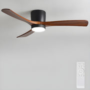 Ventilador de Techo Moderno de Madera Elena con Luz mostrando su diseño moderno