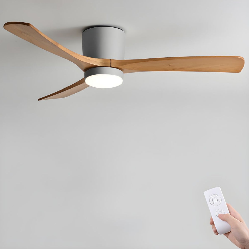 Varias opciones de color para el Ventilador de Techo Moderno de Madera Elena con Luz
