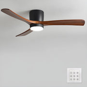 Ventilador de Techo Moderno de Madera Elena con Luz con su función de control de 6 velocidades