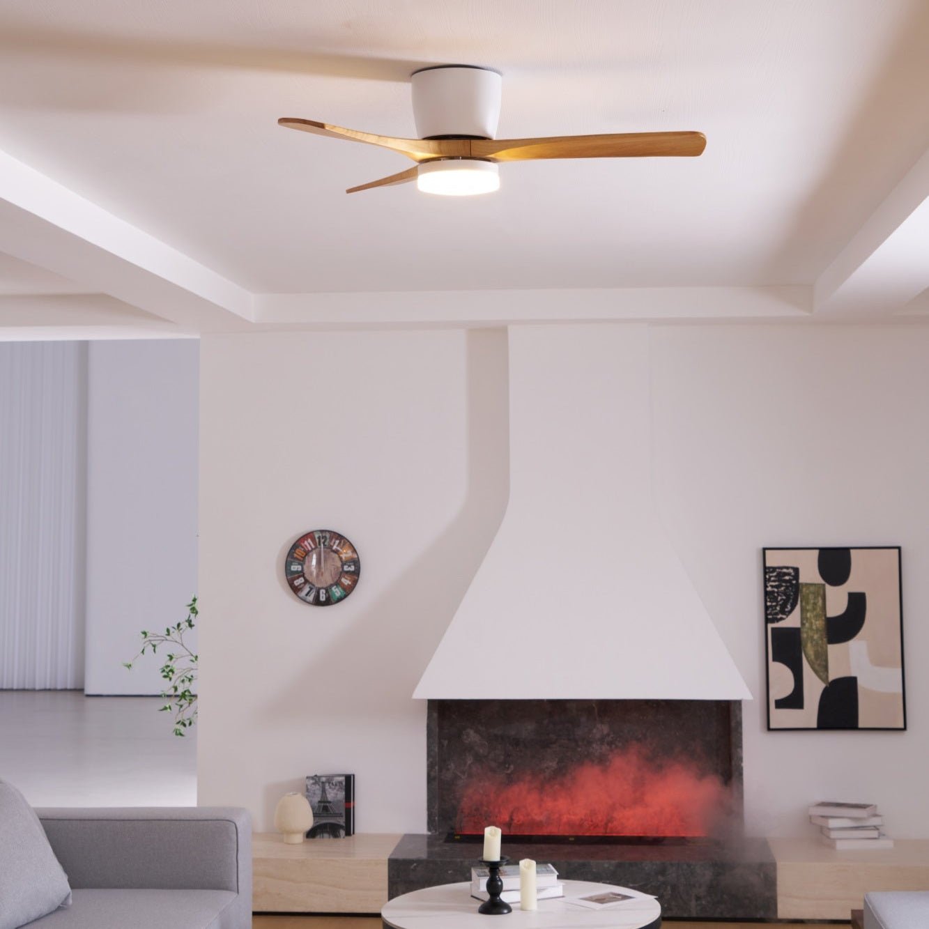 Ventilador de Techo Moderno de Madera Elena con Luz, una mezcla de funcionalidad y estilo