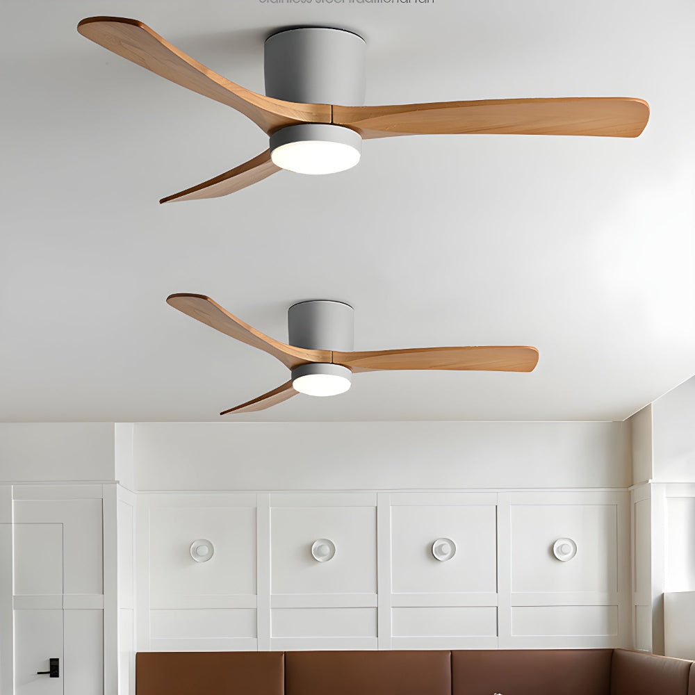 Ventilador de Techo Moderno de Madera Elena con Luz, 42 pulgadas de diámetro