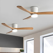 Ventilador de Techo Moderno de Madera Elena con Luz, 48 pulgadas de diámetro