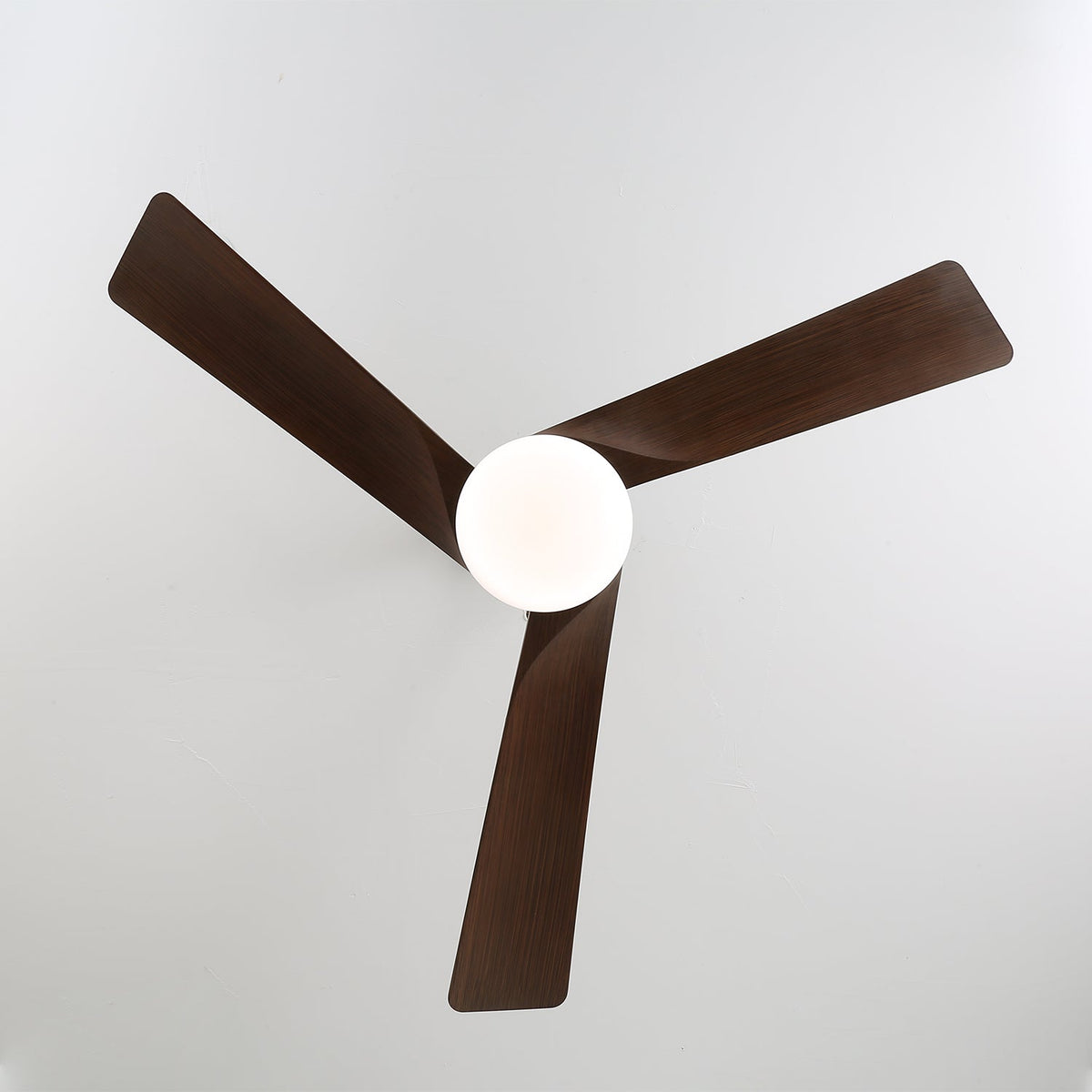 Ventilador de techo Evraeis mostrando la opción de acabado del cuerpo en negro.