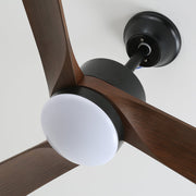 Vista superior del ventilador de techo Evraeis, mostrando su diámetro.