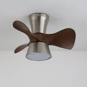 Ventilador de Techo Nera Moderno de Madera con Luz, vista en ángulo