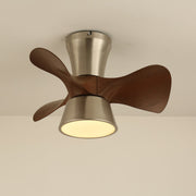 Ventilador de Techo Nera Moderno de Madera con Luz, en un dormitorio