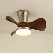 Ventilador de Techo Nera Moderno de Madera con Luz, ilustrando las dimensiones