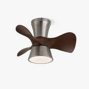 Ventilador de Techo Nera Moderno de Madera con Luz, mostrando la luz LED