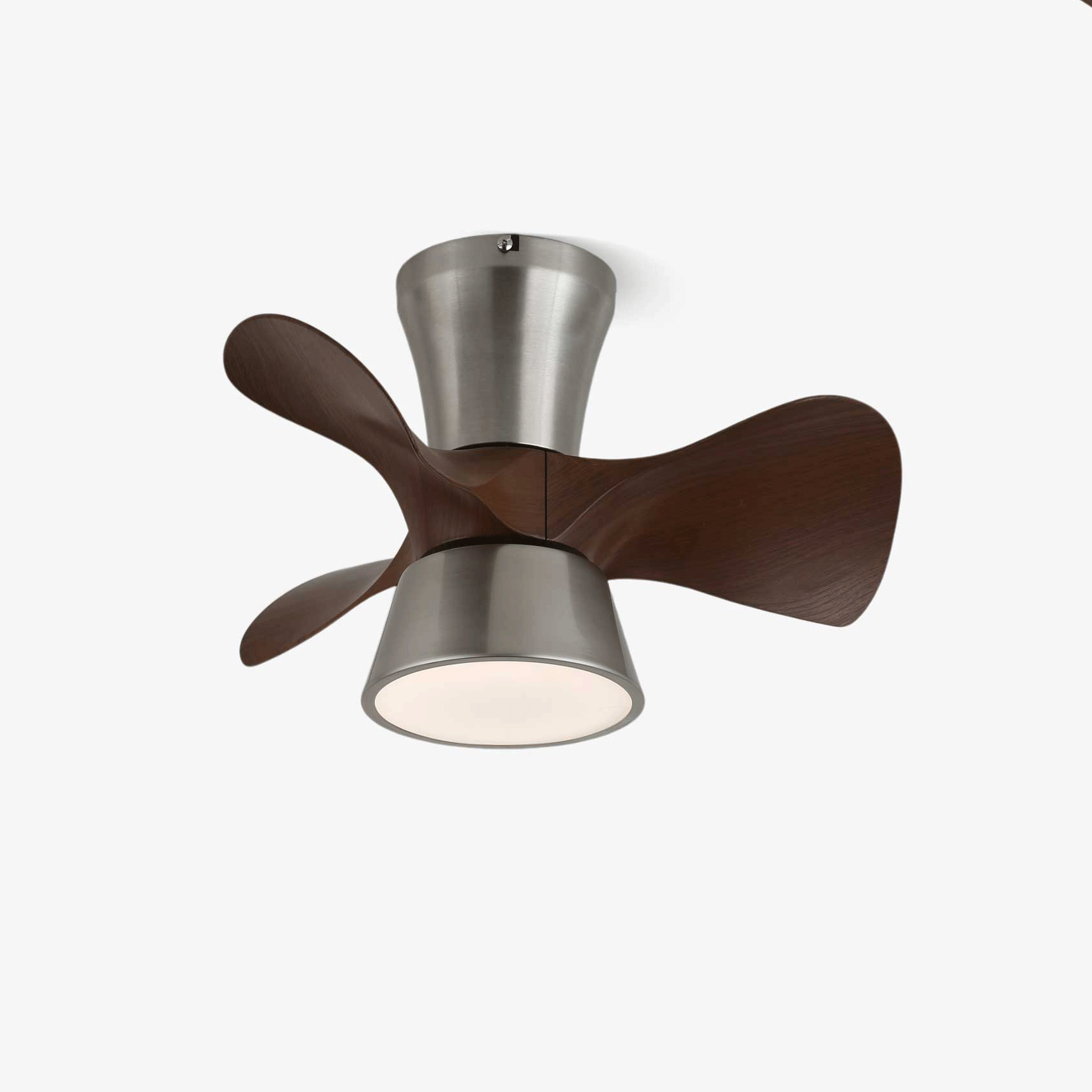 Ventilador de Techo Nera Moderno de Madera con Luz, vista frontal