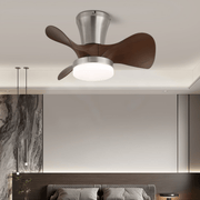 Ventilador de Techo Nera Moderno de Madera con Luz, primer plano de las aspas