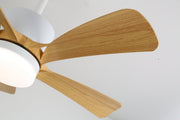 Vista superior del ventilador de techo moderno Sylven