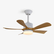 Ventilador de Techo Moderno Sylven con Luz y Acabado de Madera, 42 pulgadas de diámetro