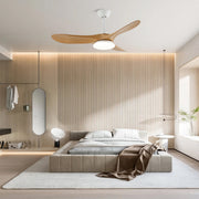 Ventilador de Techo Moderno Velix de Madera con Luz con aspas en movimiento