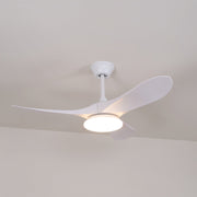 Ventilador de Techo Moderno Velix de Madera con Luz LED integrada encendida