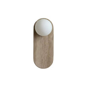 Viphaor Modern Minimalist Beige Travertine Glass Sconce Wall Lamp - Lamp Copper