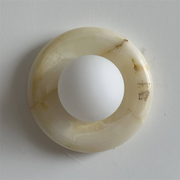 Vivina Modern Minimalist Cyan Jade Sconce Wall Lamp - Lamp Copper