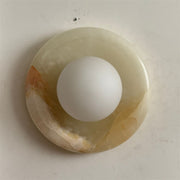 Vivina Modern Minimalist Cyan Jade Sconce Wall Lamp - Lamp Copper