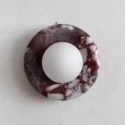 Vomire Premium Nordic Art Red Marble Sconce Wall Lamp - Lamp Copper