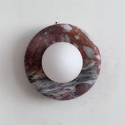 Vomire Premium Nordic Art Red Marble Sconce Wall Lamp - Lamp Copper