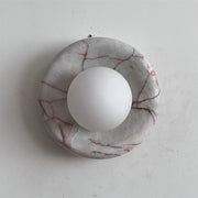 Vomire Premium Nordic Art Red Marble Sconce Wall Lamp - Lamp Copper
