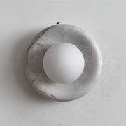 Vomire Premium Nordic Art Red Marble Sconce Wall Lamp - Lamp Copper