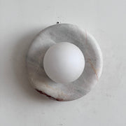 Vomire Premium Nordic Art Red Marble Sconce Wall Lamp - Lamp Copper