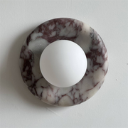Vomire Premium Nordic Art Red Marble Sconce Wall Lamp - Lamp Copper