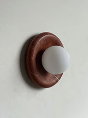 Vomire Premium Nordic Art Red Marble Sconce Wall Lamp - Lamp Copper