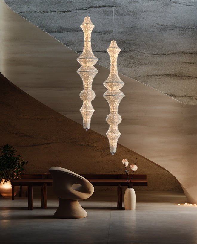 Vozoryra Textured Paper Pendant Light - Aura Lighting