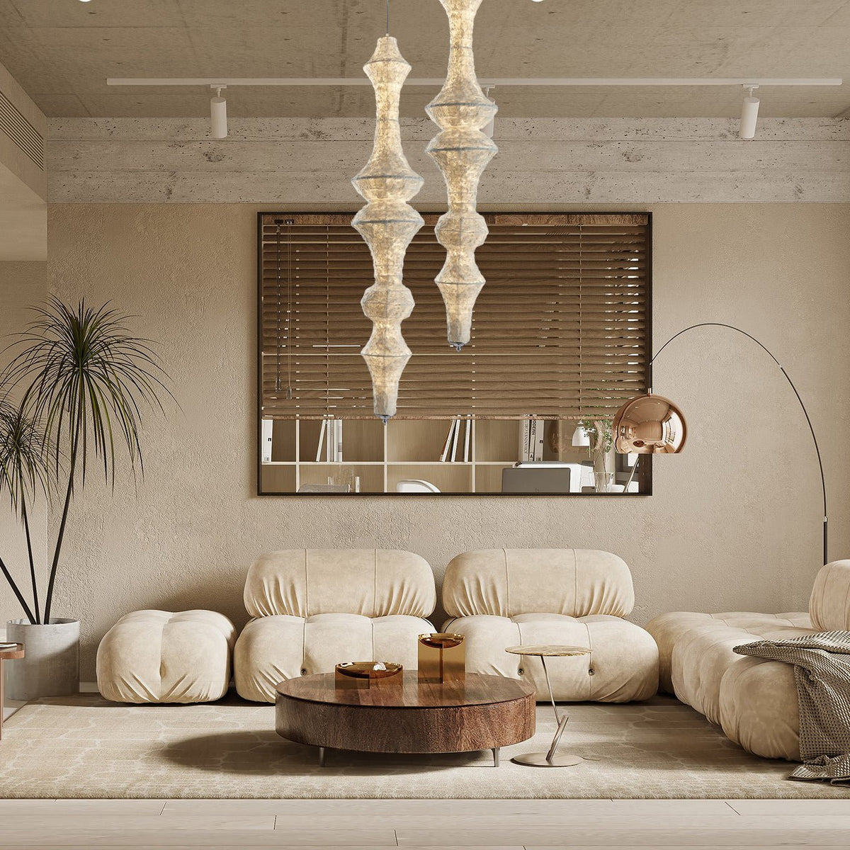 Vozoryra Textured Paper Pendant Light - Aura Lighting