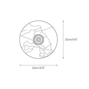Zeno Modern Minimalist Round Chrome Marble Metal Wall Sconce - Lamp Copper