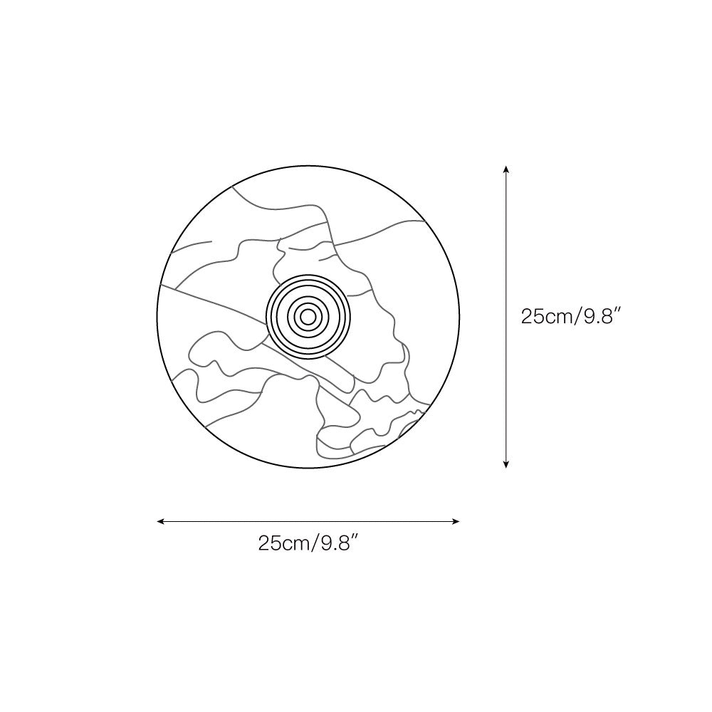 Zeno Modern Minimalist Round Chrome Marble Metal Wall Sconce - Lamp Copper