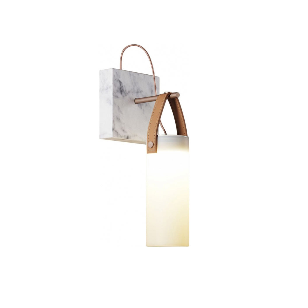 Zerinen Modern Minimalist Marble Glass Wall Lamp - Lamp Copper