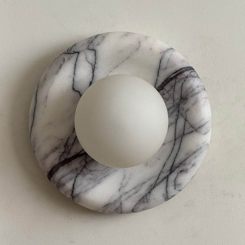 Zoraean Premium Elegance White Marble Sconce Wall Lamp - Lamp Copper