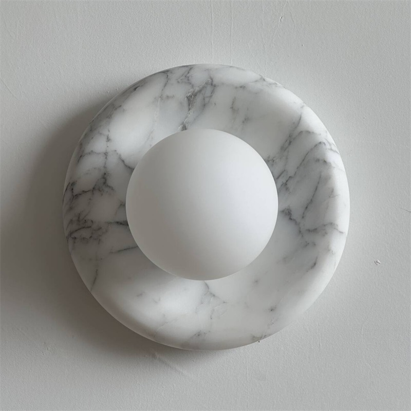 Zoraean Premium Elegance White Marble Sconce Wall Lamp - Lamp Copper