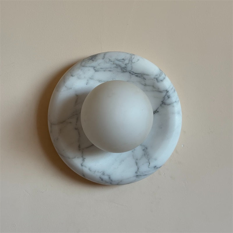 Zoraean Premium Elegance White Marble Sconce Wall Lamp - Lamp Copper