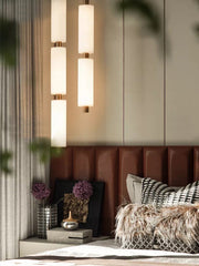 Zovarion Modern Minimalist Cluster Alabaster Pendant Light - Lamp Copper